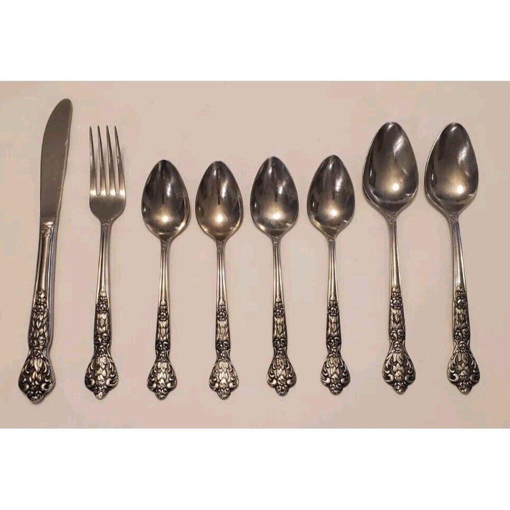 Vintage Versailles by MSI Japan Stainless Dinner Flatware Set of 8 Excellent